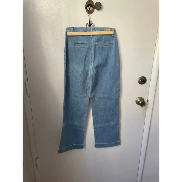 PAIGE Light Wash Straight Leg Cropped Jeans - Picture 8 of 10